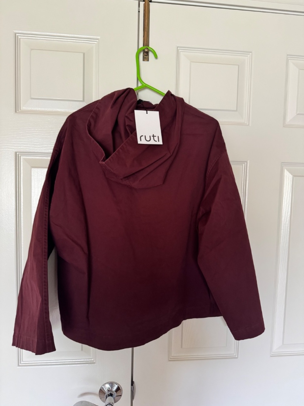 Utility hooded twill jacket 2.0 M burgundy - Picture 2 of 5